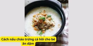 Cách nấu cháo trứng cá hồi cho bé ăn dặm